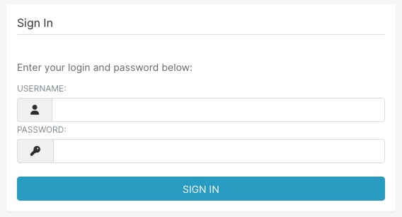 Superset login screen