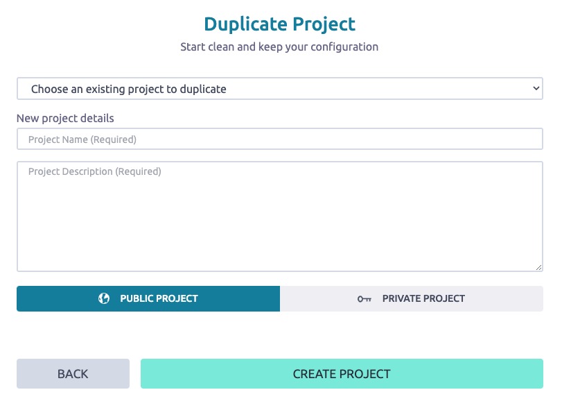 Taiga duplicate screen