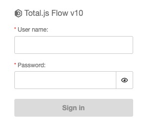 TotalJsFlow login screen