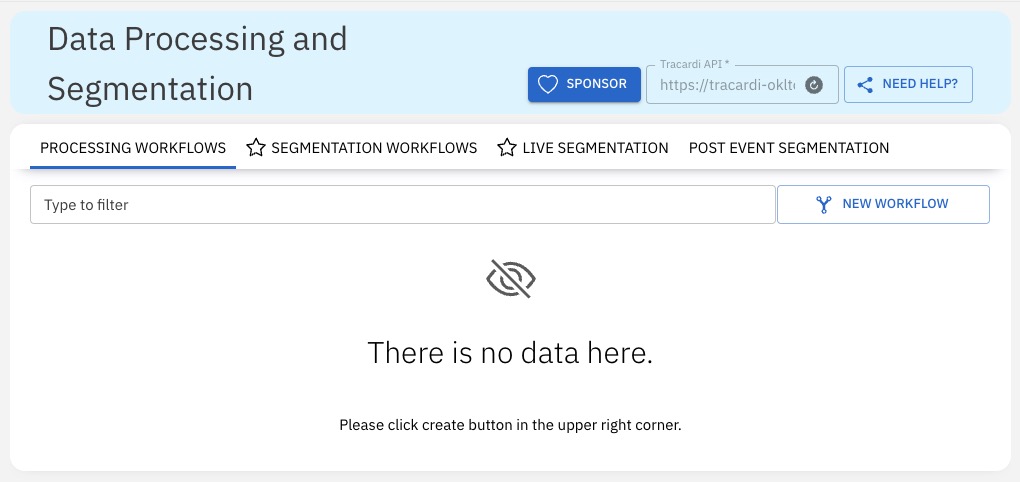 Tracardi processing screen