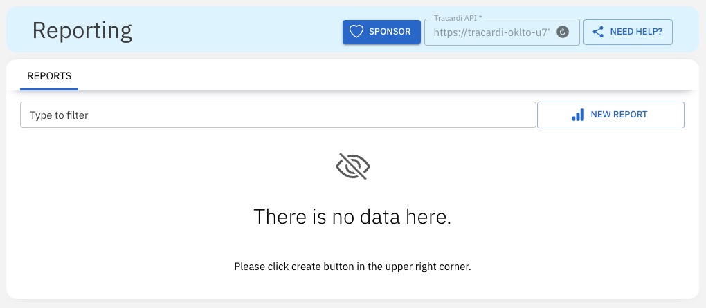 Tracardi reporting screen