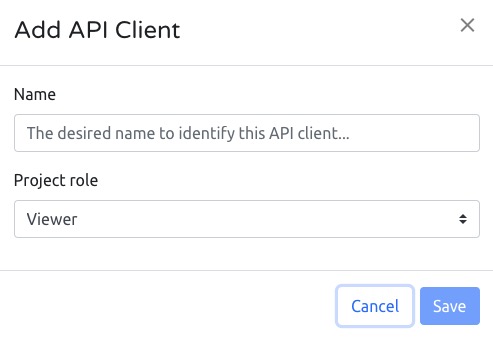Traduora Creating API screen