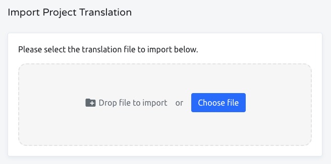 Traduora import translation screen