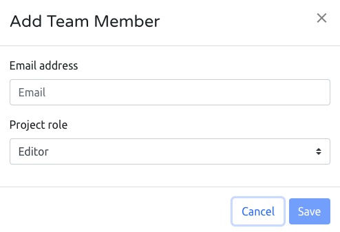 Traduora adding team member screen