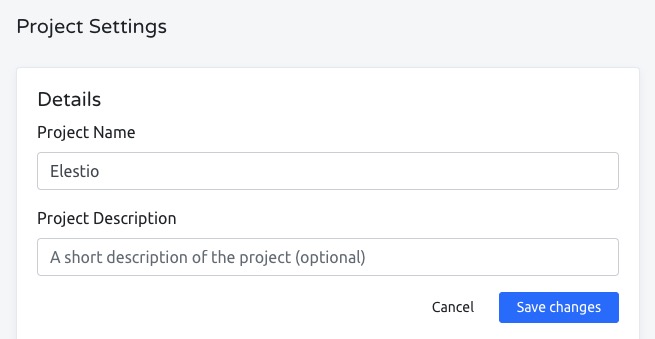 Traduora project settings screen