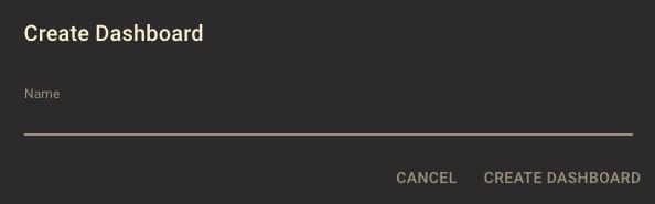 Traggo Creating dashboard screen