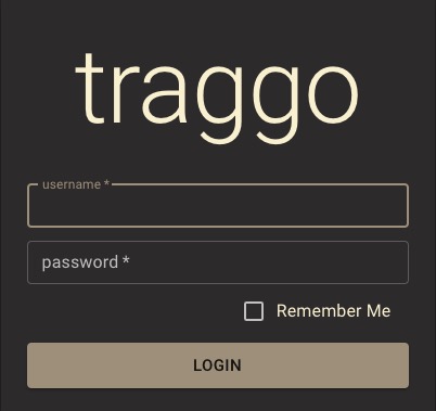 Traggo login screen