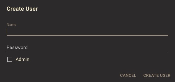 Traggo Creating user screen