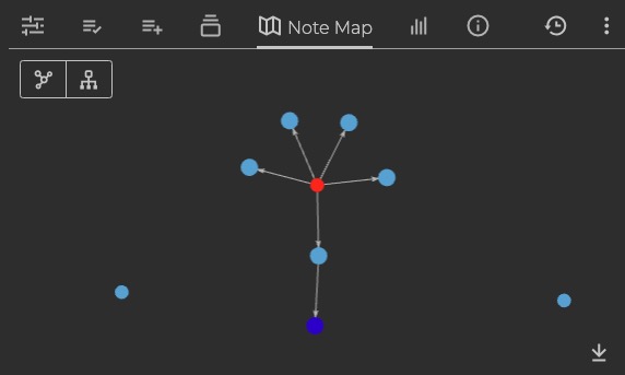Trilium note maps screen