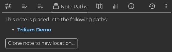 Trilium paths screen
