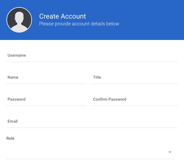 Trudesk Creating account screen