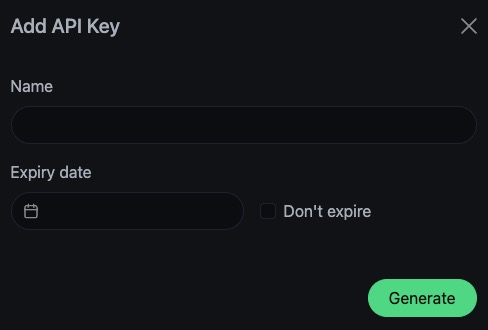 Uptime Kuma API screen