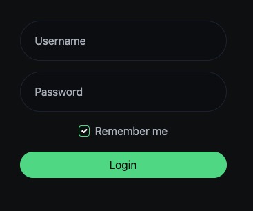 Uptime Kuma login screen