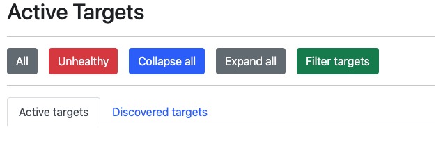 VictoriaMetrics active screen