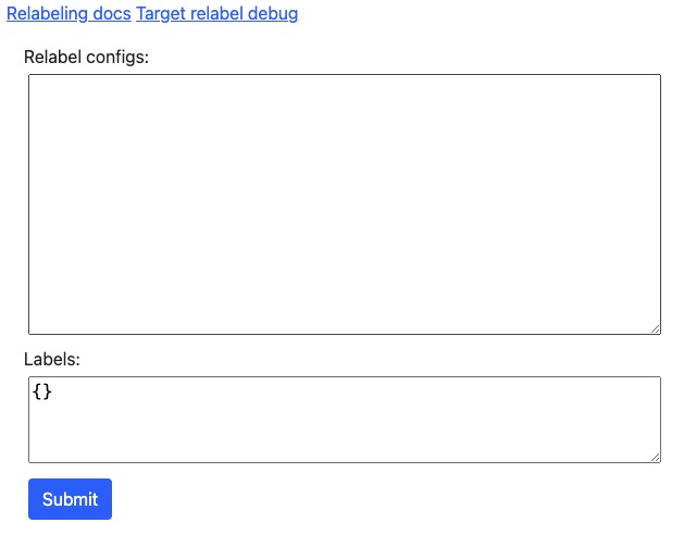 VictoriaMetrics relabel screen